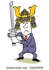 Businessman costume of the Samurai