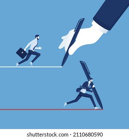 businessman create own path to success, business success concept