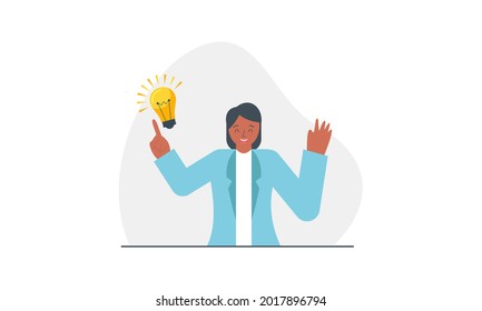 Businessman with creative vector illustration 