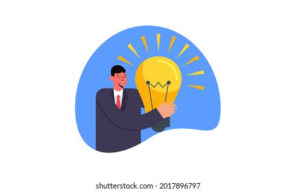 Empresario con ilustración vectorial creativa 