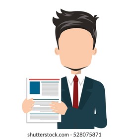 businessman with curriculum vitae