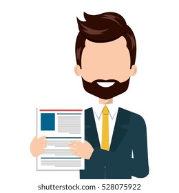 businessman with curriculum vitae