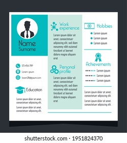 businessman curriculum vitae template icon