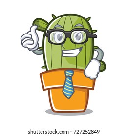 Businessman Cute Cactus Character Cartoon