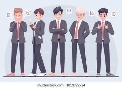 businessman cute cartoon character collection