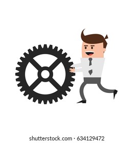 businessman cute cartoon icon image