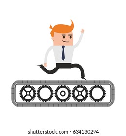 businessman cute cartoon icon image