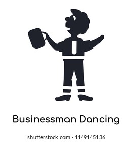Businessman Dancing icon vector isolated on white background for your web and mobile app design, Businessman Dancing logo concept