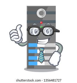 Businessman data server isolated in the character