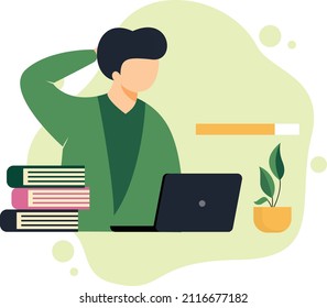 Businessman with a Deadline illustration vector
