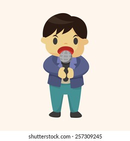 businessman deliver the speech theme elements