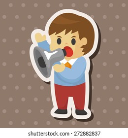 businessman deliver the speech theme elements