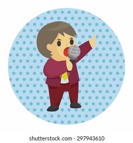 businessman deliver the speech theme elements