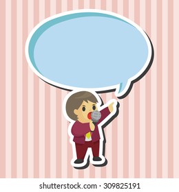 businessman deliver the speech theme elements
