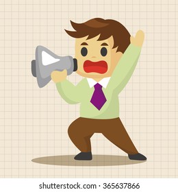 businessman deliver the speech theme elements