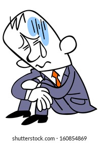 Businessman depressed