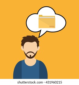 businessman design. corporate icon. Isolated illustration 
