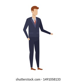 Businessman design, Man business management corporate job occupation and worker theme Vector illustration