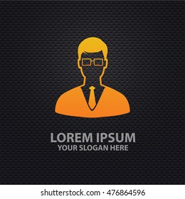 Businessman design on dark background,vector
