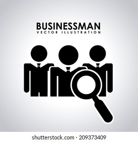 businessman design over gray  background vector illustration 