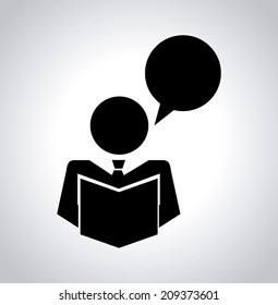 businessman design over gray background vector illustration