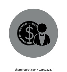 Businessman design over white background, vector illustration