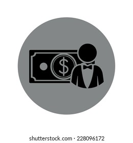 Businessman design over white background, vector illustration