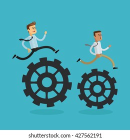 Businessman design. Success icon. Colorful design 