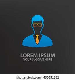 Businessman design,logo template,clean vector