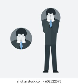 businessman is despair.