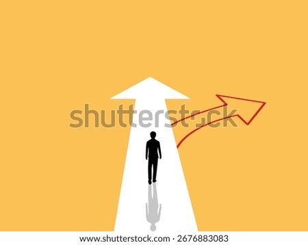 Businessman determine their own path