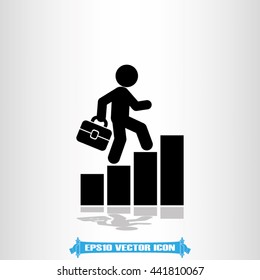 businessman and diagram icon vector illustration eps10