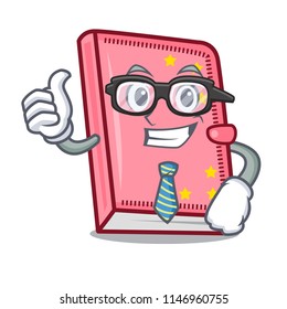 Businessman diary character cartoon style