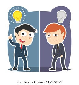 businessman with different idea