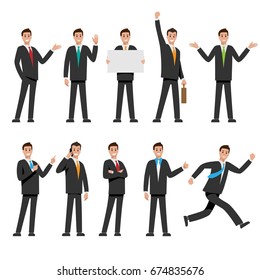 Businessman in different poses