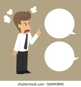 businessman dissatisfied with the question. vector