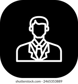 Businessman diversity people icon with black filled line outline style. businessman, business, male, man, adult, people, professional. Vector Illustration