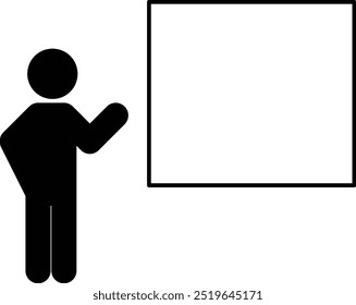 businessman do presentation gesture icon sign