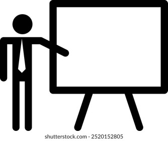 businessman do presentation gesture icon sign