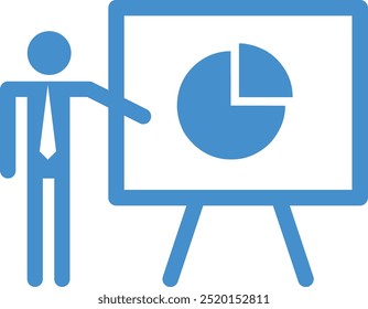 businessman do presentation gesture icon sign