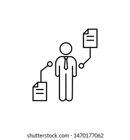 Businessman Document Consumer Icon. Element Of Consumer Behavior Line Icon