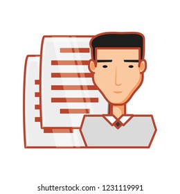 businessman with documents paper