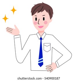 A businessman doing a gesture
