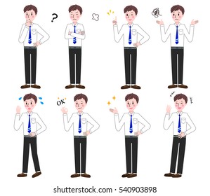 A businessman doing a gesture