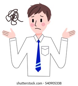 A businessman doing a gesture
