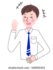 A businessman doing a gesture