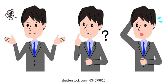 A businessman doing a gesture