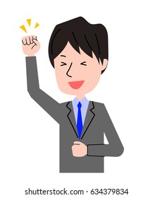 A businessman doing a gesture