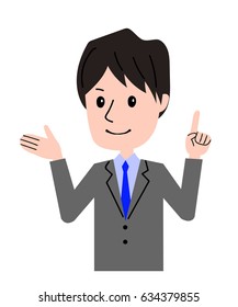 A businessman doing a gesture