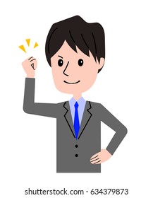 A businessman doing a gesture